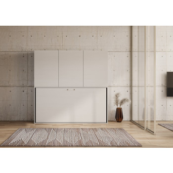 Kando Einzelbett in Esche weiß mit Möbeln - Kando Einzel-Schrankbett, D in Esche weiß