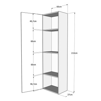 Mod. Kentaro 1 und ein halbes Queensize-Bett 120 - Kentaro 1 und ein halbes Queensize-Klappbett 120 mit Möbeln aus weißer Esche