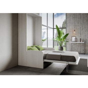 Mod. Kentaro French 140 mit Sofa - Klappbett Kentaro 140 mit Sofa in Esche weiß, grün