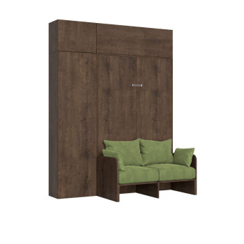 Mod. Kentaro French 140 mit Sofa - Klappbett Kentaro 140 mit Sofa und weißer Esche, grüne Möbel