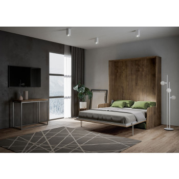 Mod. Kentaro Doppelbett 160 mit Sofa - Kentaro 160 Klappdoppelbett mit Sofa in Esche weiß, grün