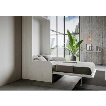 Mod.Kentaro Sofà 1/2 - 120 cm vertikales Klappbett Queensize Kentaro Sofà Weiße Esche