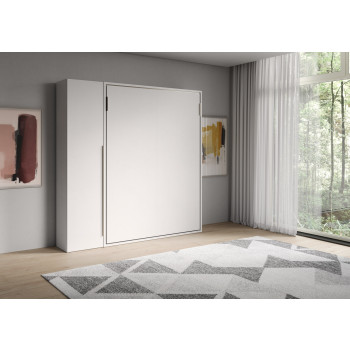 Mod. Versia French 140 mit 1-türigem Kleiderschrank links-rechts - Französisches Klappdoppelbett 140 Versia mit 1-türigem Kleiderschrank links Ton