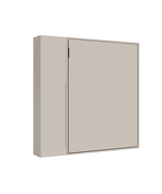 Mod. Versia French 140 mit 1-türigem Kleiderschrank links-rechts - Französisches Klappdoppelbett 140 Versia mit 1-türigem Kleiderschrank links Ton