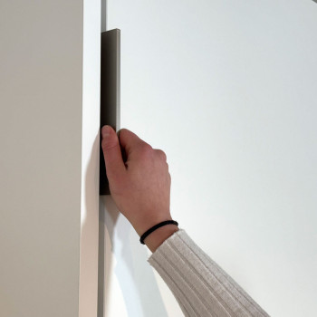 Mod. Versia Doppelbett 160 mit 1 Tür Kleiderschrank links-rechts - 160 Versia Klappdoppelbett mit 1 Tür Kleiderschrank rechts Lehm