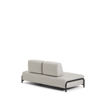 Compo 2-Sitzer-Sofa in Graubeige mit schwarzem Metallgestell, 200 cm, FSC Mix Credit