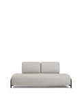 Compo 2-Sitzer-Sofa in Graubeige mit schwarzem Metallgestell, 200 cm, FSC Mix Credit