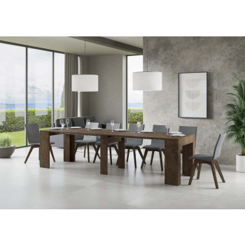 Neu Consolle Extra - Ausziehbarer Konsolentisch 90x49/307 cm Esche extra weiß mit Innenverlängerungen