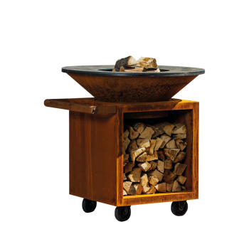 OFYR CLASSIC STORAGE 100 PRO – GRILLBRENNER MIT HOLZHALTER UND RÄDERN