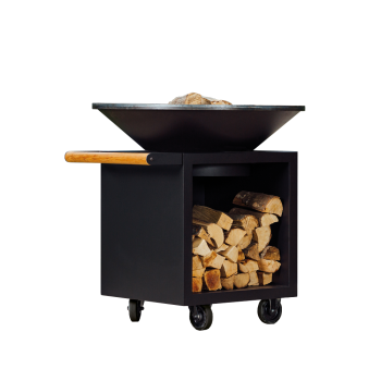 OFYR CLASSIC STORAGE 100 PRO – GRILLBRENNER MIT HOLZHALTER UND RÄDERN