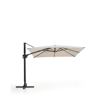 Exzentrischer Noli-Regenschirm in Beige mit Aluminiumgestell