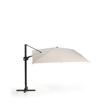Exzentrischer Noli-Regenschirm in Beige mit Aluminiumgestell
