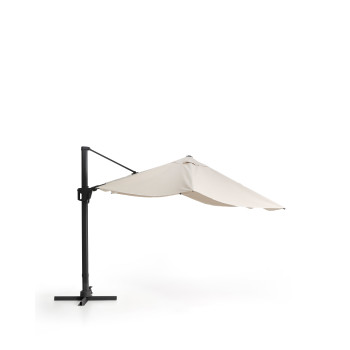 Exzentrischer Noli-Regenschirm in Beige mit Aluminiumgestell