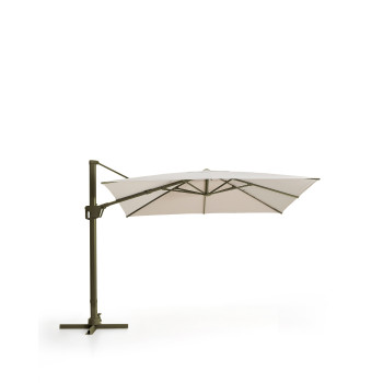 Exzentrischer Noli-Regenschirm in Beige mit Aluminiumgestell
