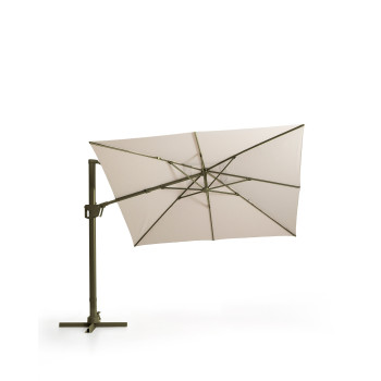 Exzentrischer Noli-Regenschirm in Beige mit Aluminiumgestell