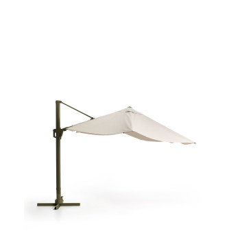 Exzentrischer Noli-Regenschirm in Beige mit Aluminiumgestell