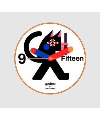 QEEBOO Wanduhr mit schwarzer Katze