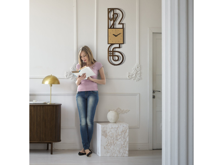 NEVILLE 5123 Arts & Crafts Minimalistische Wanduhr