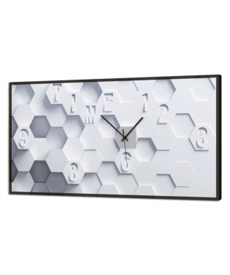 LEUCHTENDE Uhr HEXAGONS IN RELIEF GL3510 PINTDECOR