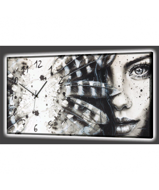 LUMIS Uhr MIT FEDERN IM GESICHT GL3554 PINTDECOR