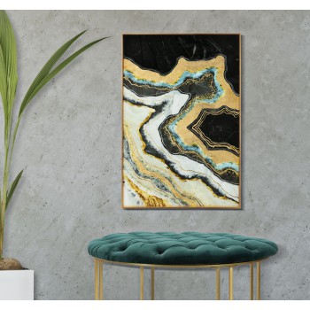 GLASPANEEL MIT DUNKELEM RAHMEN