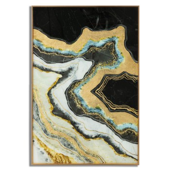 GLASPANEEL MIT DUNKELEM RAHMEN