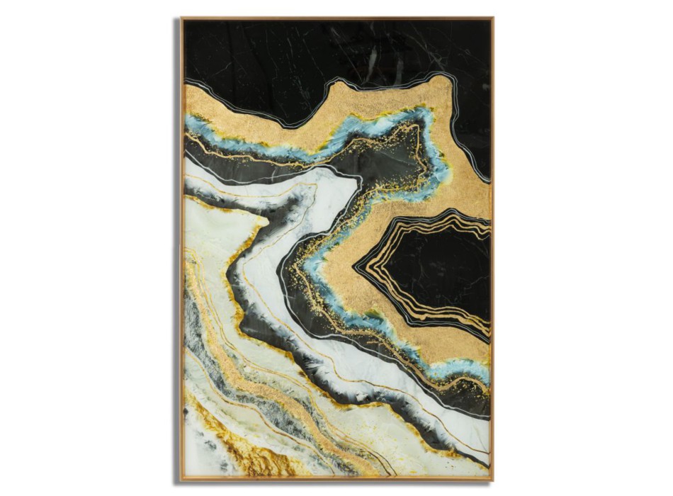 GLASPANEEL MIT DUNKELEM RAHMEN