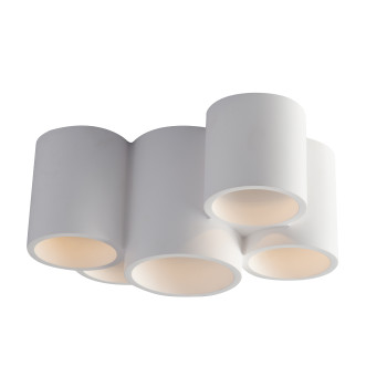 Weiße, röhrenförmige Banjie-Deckenleuchte 5xGU10 29,6x20x14 cm