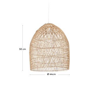 Plafoniera per lampada Domitila rattan con finiturnitura naturale Ø 44 cm