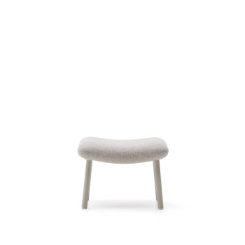 Inari Fußhocker, beige lackiert und aus beigefarbenem Stahl, 60 x 50 cm, FSC-zertifiziert (Mix-zertifiziert).