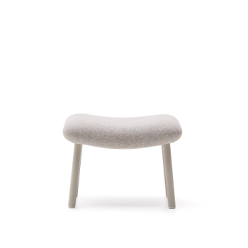 Inari Fußstütze beige lackiert und beige Stahl 60 x 50 cm FSC Mix Credit