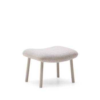 Inari Fußstütze beige lackiert und beige Stahl 60 x 50 cm FSC Mix Credit