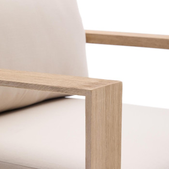 Amber-Sessel aus massivem Akazienholz mit hellem FSC 100%-Finish