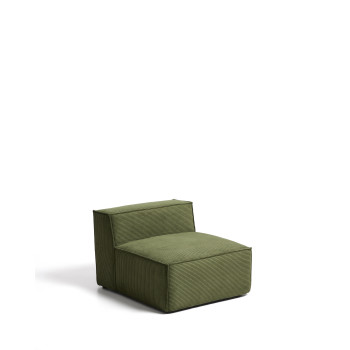 Blok-Sessel aus dickem, grünem Cord, 90 cm, FSC-zertifiziert (Mix-zertifiziert).