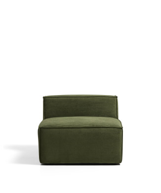 Blok-Sessel aus dickem, grünem Cord, 90 cm, FSC-zertifiziert (Mix-zertifiziert).