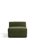 Blok-Sessel aus dickem, grünem Cord, 90 cm, FSC-zertifiziert (Mix-zertifiziert).