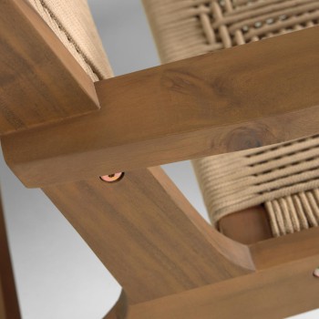 Sessel Geralda aus Akazienholz mit dunklem Finish FSC 100%