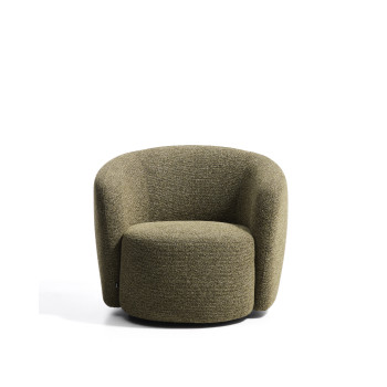 Odenia Drehsessel aus Mikro-Bouclé