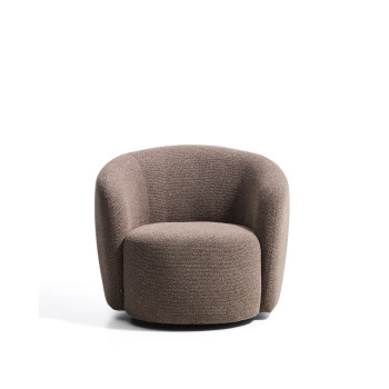 Odenia Drehsessel aus Mikro-Bouclé