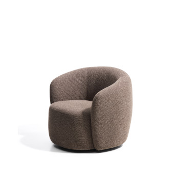 Odenia Drehsessel aus Mikro-Bouclé