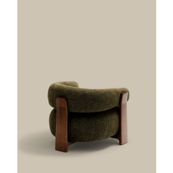 Sessel aus Granit-Chenille