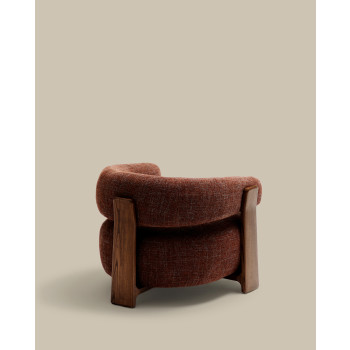 Sessel aus Granit-Chenille