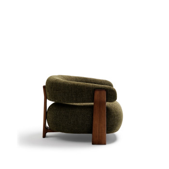 Sessel aus Granit-Chenille