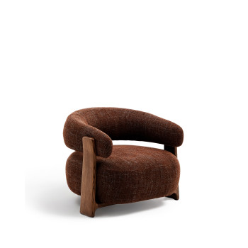 Sessel aus Granit-Chenille