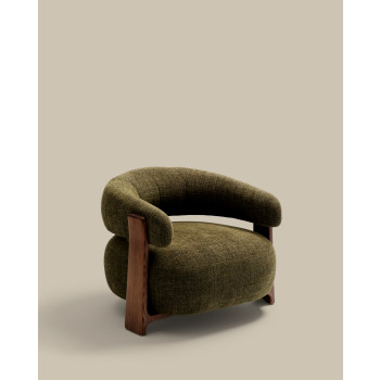Sessel aus Granit-Chenille