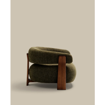 Sessel aus Granit-Chenille