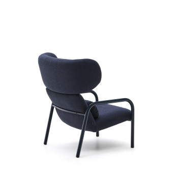 Inari Sessel in Blau und Stahl, blau lackiert FSC Mix Credit