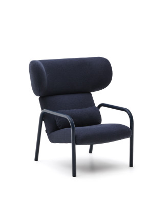 Inari Sessel in Blau und Stahl, blau lackiert FSC Mix Credit