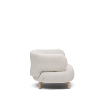 Luisa Sessel aus Perlmutt-Chenillestoff aus massivem Buchenholz 90 cm