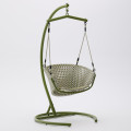 Hängesessel mit Saliga-Basis aus Aluminium und grünem Kunstrattan